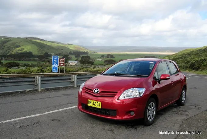 Mietwagen an der Great Ocean Road