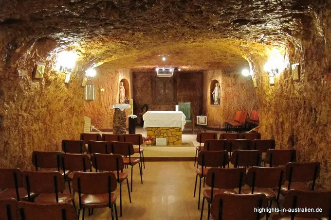 unterirdische Kirche in Coober Pedy