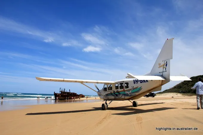 Der Strand ist die Landebahn