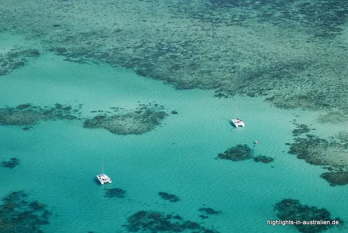 Das Great Barrier Reef von oben